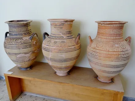 Theran amphorae from the cemetery of Ancient Thera, held in this museum